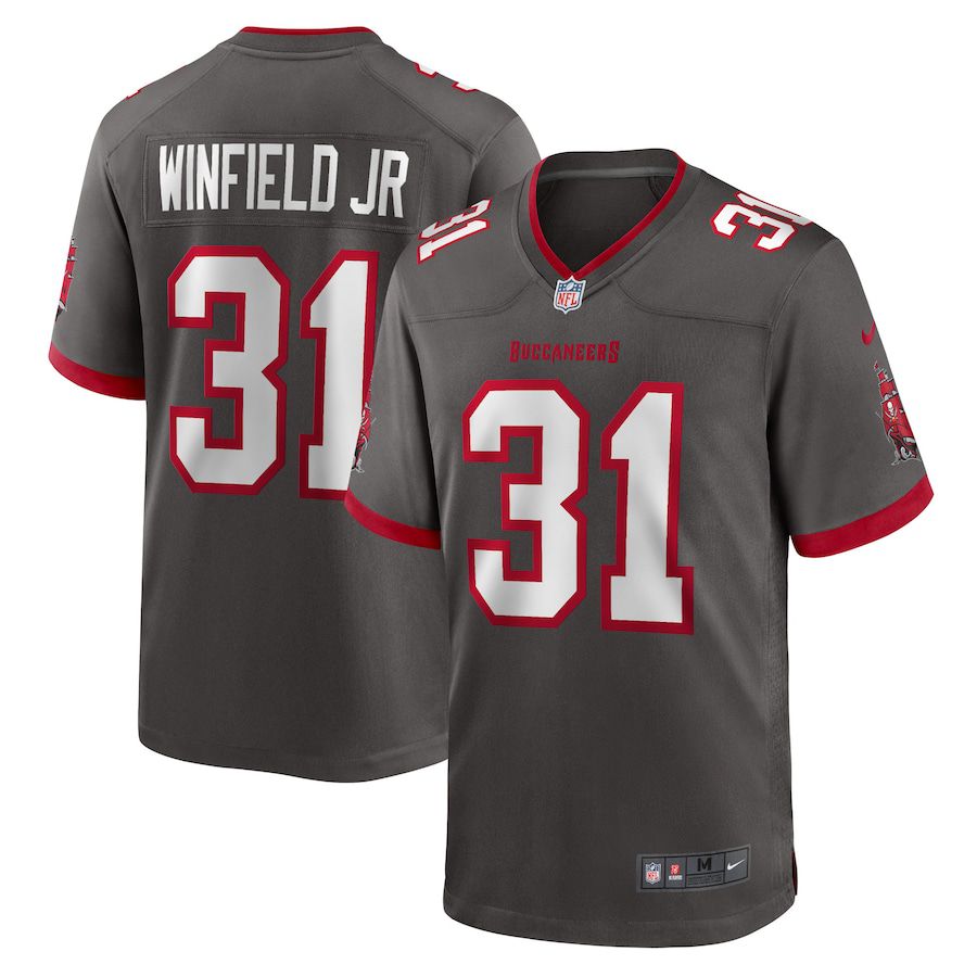 Men Tampa Bay Buccaneers #31 Antoine Winfield Jr. Nike Pewter Game NFL Jersey